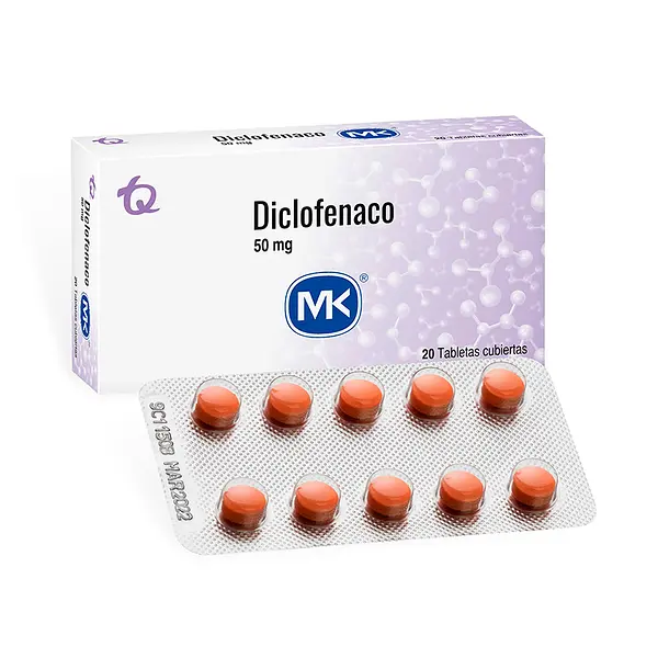 Diclofenaco Naco 50 Mg 20 Tabletas Mk