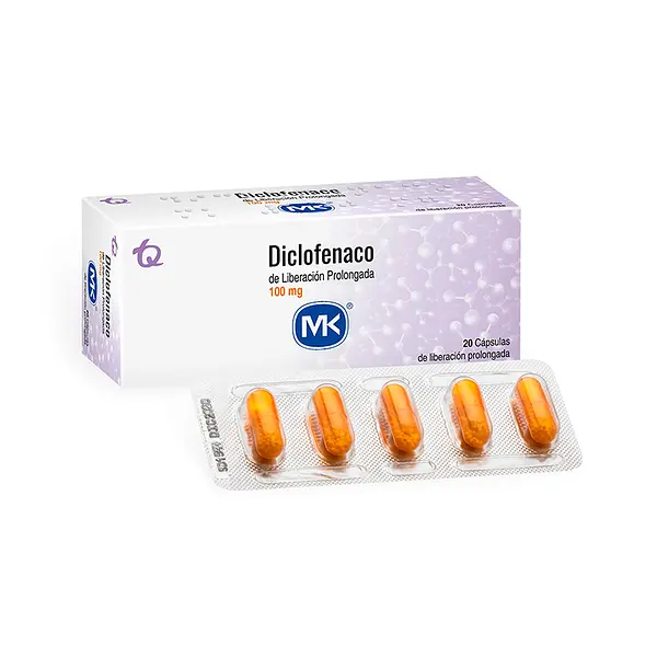Diclofenaco Naco Retard 100 Mg 20 Capsulas Mk