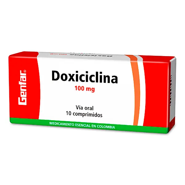 Doxiciclina 100 Mg 10 Tabletas Genfar