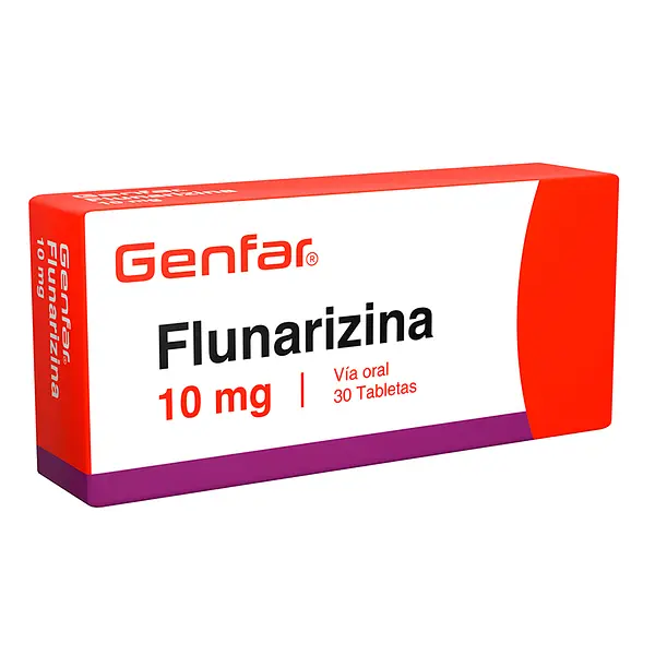 Flunarizina 10 Mg 30 Tabletas Genfar