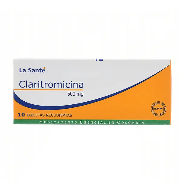 Claritromicina 500 Mg 10 Tabletas Ls
