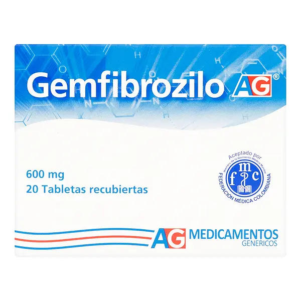 Gemfibrozilo 600 Mg 20 Tabletas ac
