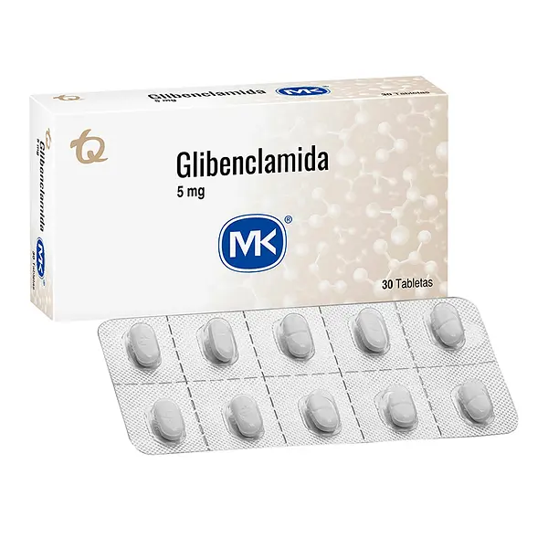 Glibenclamida 5 Mg 30 Tableta Mk