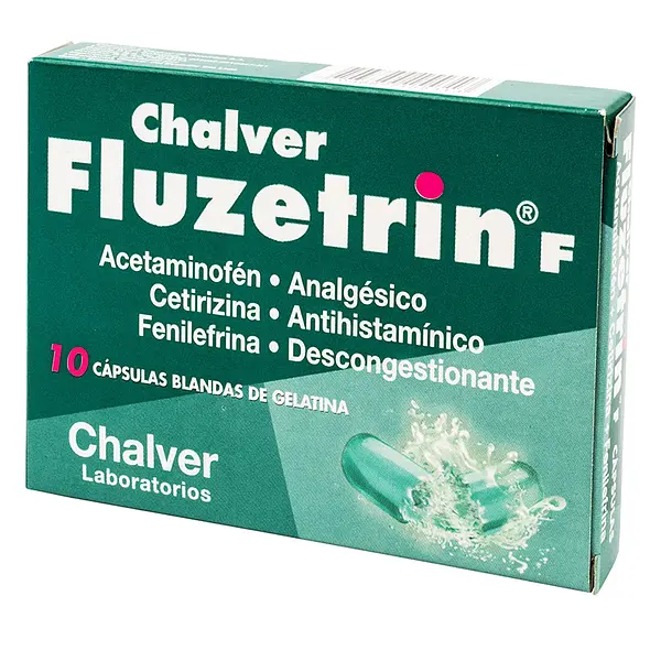 Fluzetrin F 500 Mg 10 Capsulas Cbg