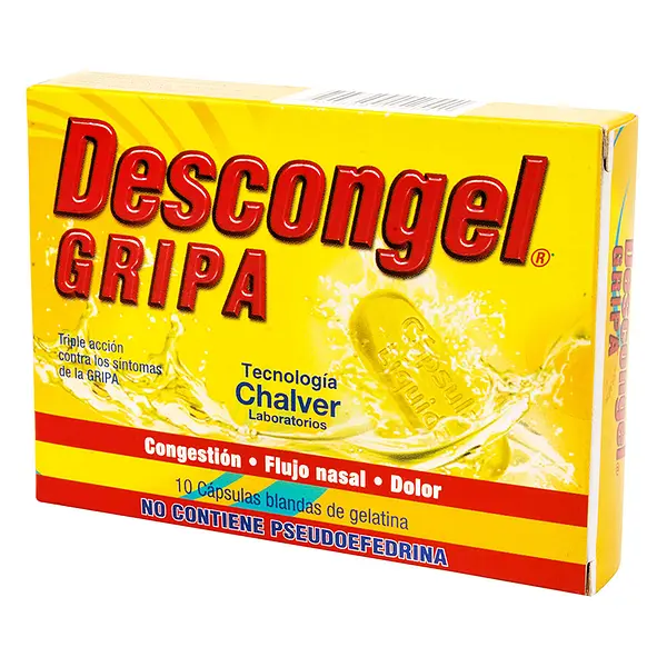 Descongel Gripa 10 Capsula Blanda Da Gelatin.