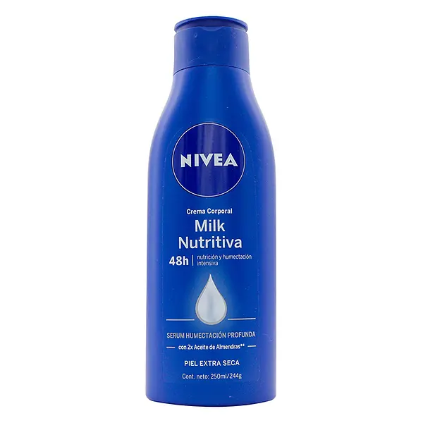 Crema Nivea Milk Almendras 250 Ml