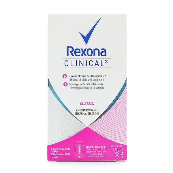 Desodorante Rexona Clinical Cremaa Classic Wom.48 Gr M