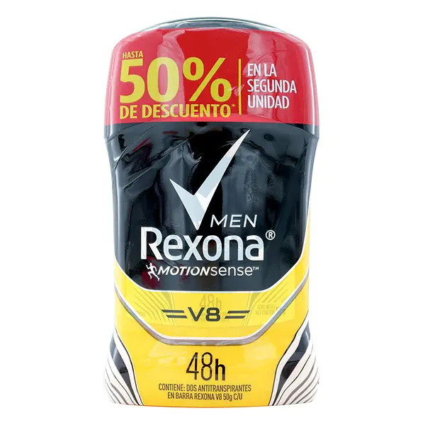 Desodorante Rexona Barra Men V8 50 Gr S O H