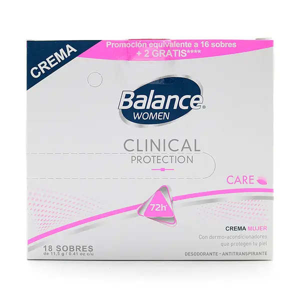 Desodorante Balance Crema Clin Care Wom 18 Sobre
