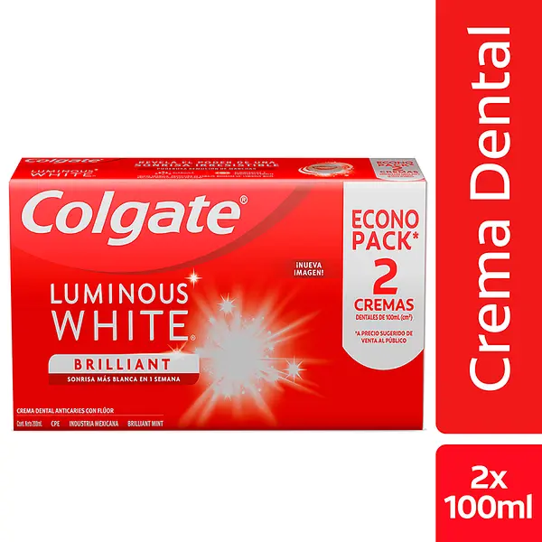 Crema Dental Colgate Luminos White 75 Econo Pack