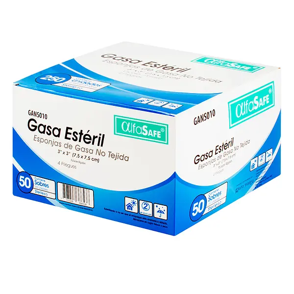 Gasa Alfa Est.No Tejida 3X3 7.5 Cm 50Und