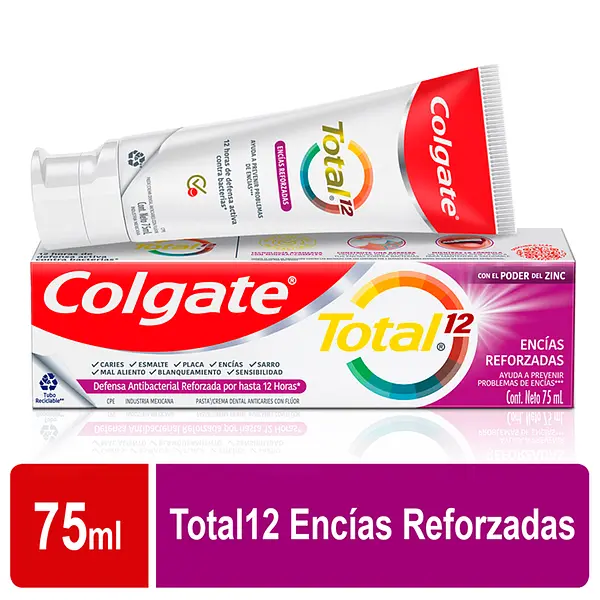 Crema Colgate Total 12 Encias Reforz.75Ml