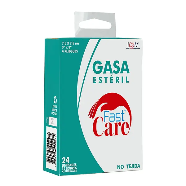 Gasa Fast Care Est.Notej. 3X3 12Sobre Icom