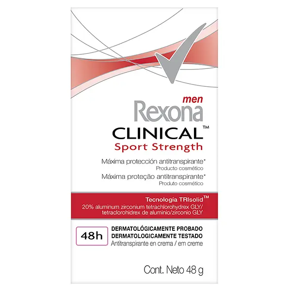 Desodorante .Rexona Clini Solid Sport Stre.48 Gr