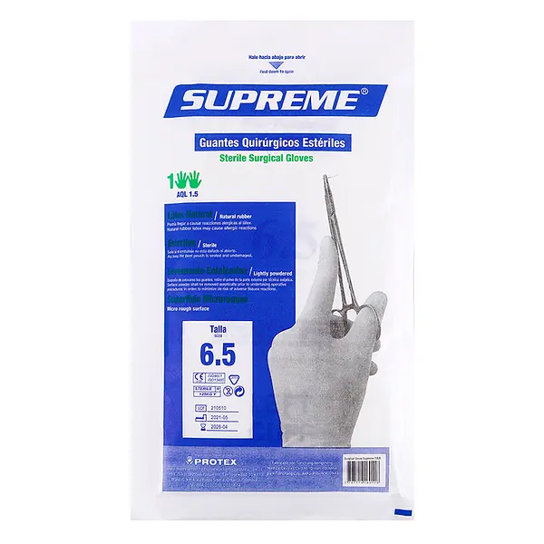 Guantes Quirurgicos Esteril Suprem T 6.5
