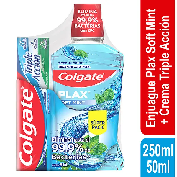 Enj.Bucal Colgate Plax 250Ml+Cre 50Ml S.