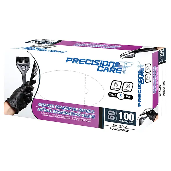 Guante Nitrilo Precision Negro S 100 Und