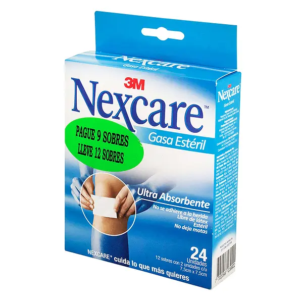 Gasa Nexcare 3M Pacue 9 Lleve 12