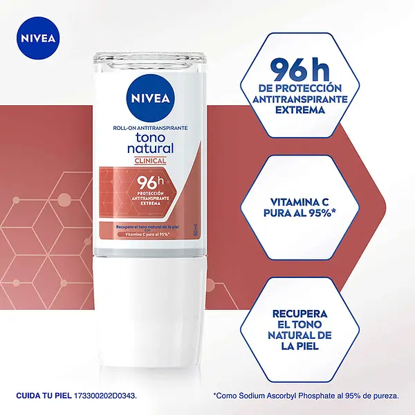 Desodorante Nivea Rollon Cli Tono Natural 50Ml