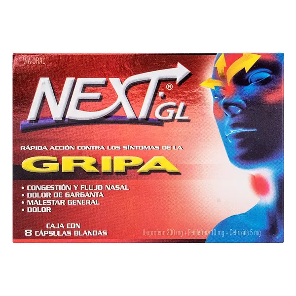 Next Gl Gripa 8 Capsulas Blandas(Sf)