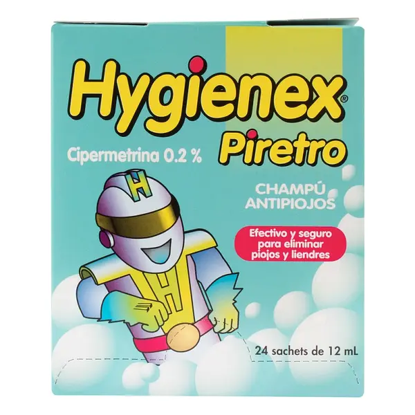 Hygienex Piretro Antipiojos 24 sobres