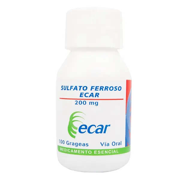 Sulfato Ferroso 200 mg 100 grageas EC