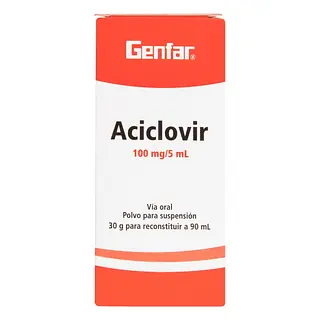 Aciclovir Suspensión 100 mg/90 ml