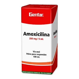 Amoxicilina 250 mg Suspensión 100 ml GF