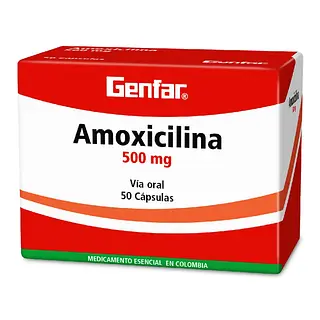 Amoxicilina 500 mg 50 cápsulas