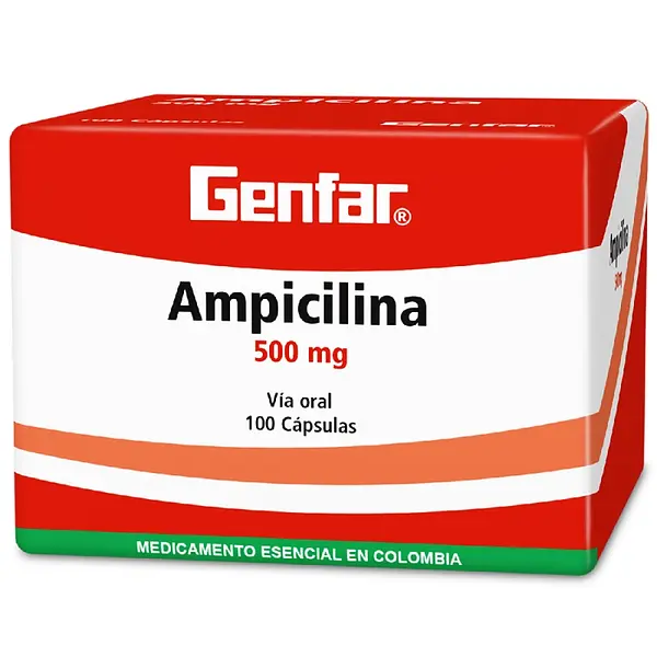 Ampicilina 500 mg 100 cápsulas GF