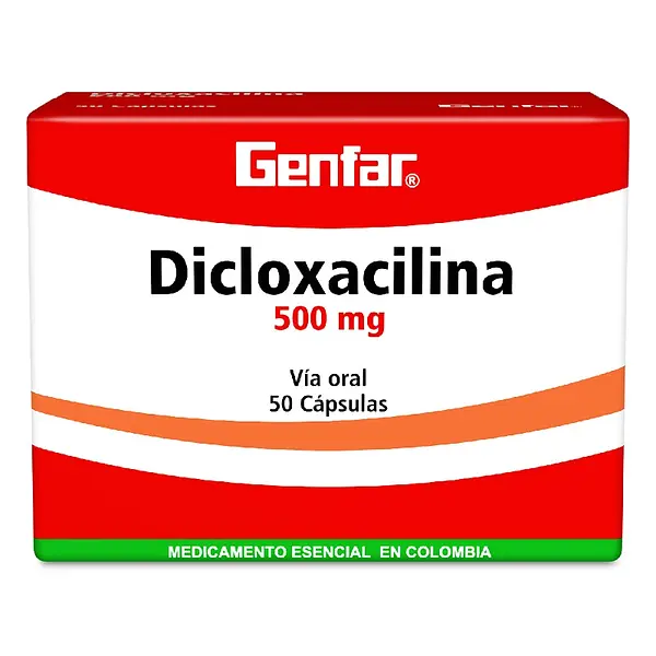 Dicloxacilina 500 mg 50 cápsulas GF
