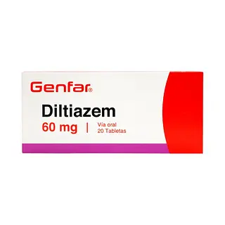 Diltiazem 60 mg 20 tabletas GF