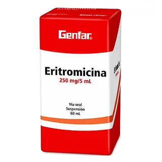Eritromicina Suspensión 250 mg/60 ml