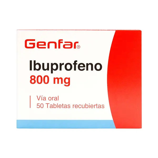 Ibuprofeno 800 mg 50 tabletas GF