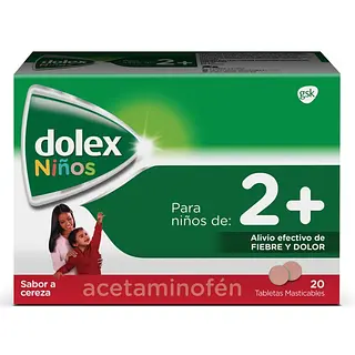 Dolex pediátrico 20 tabletas masticables