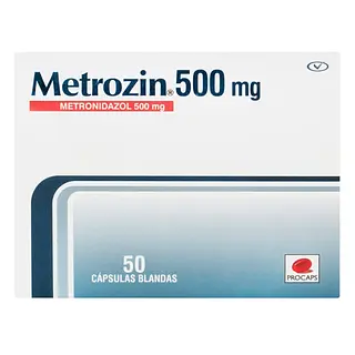 Metrozin 500 mg 50 cápsulas