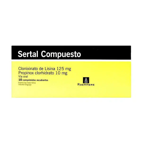 Sertal Compuesto 10 mg 10 tabletas