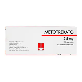 Metotrexato 2.5 mg 100 tabletas