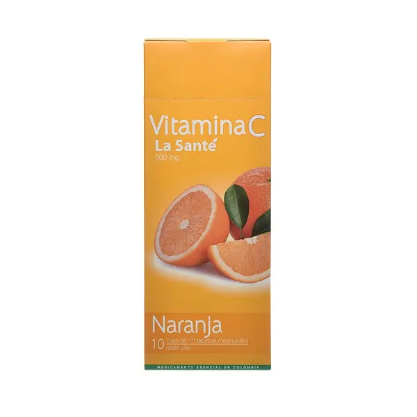 Vitamina C 500 Mg Naranja Caja X100 Ls