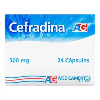 Cefradina 500 mg 24 cápsulas AG
