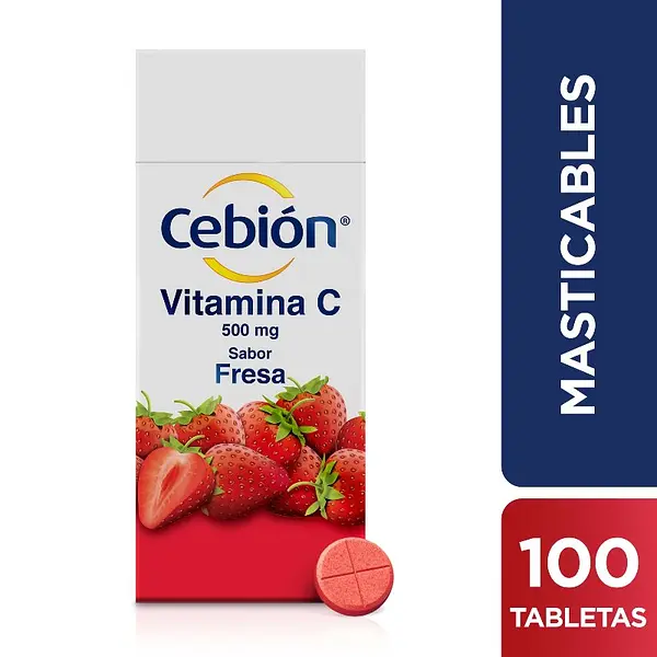 Cebion Masticable Fresa 100 tabletas