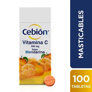 Cebion Masticable Mandarina 100 tabletas