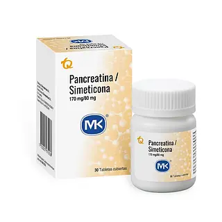 Pancreatina + Simeticona 30 tabletas MK