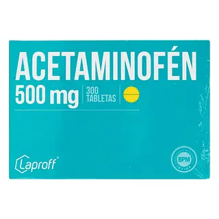 Acetaminofén 500 mg 300 tabletas