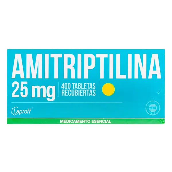 Amitriptilina 25 mg 400 tabletas LP