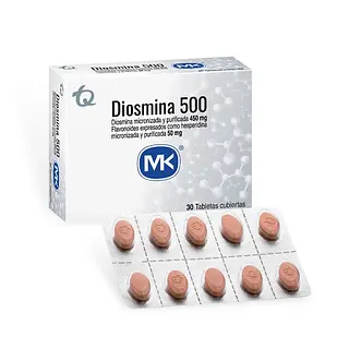 Diosmina 450 mg + Hesperidina 50 mg Caja x30 MK