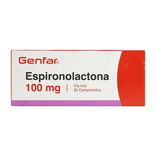 Espironolactona 100 mg 20 tabletas GF