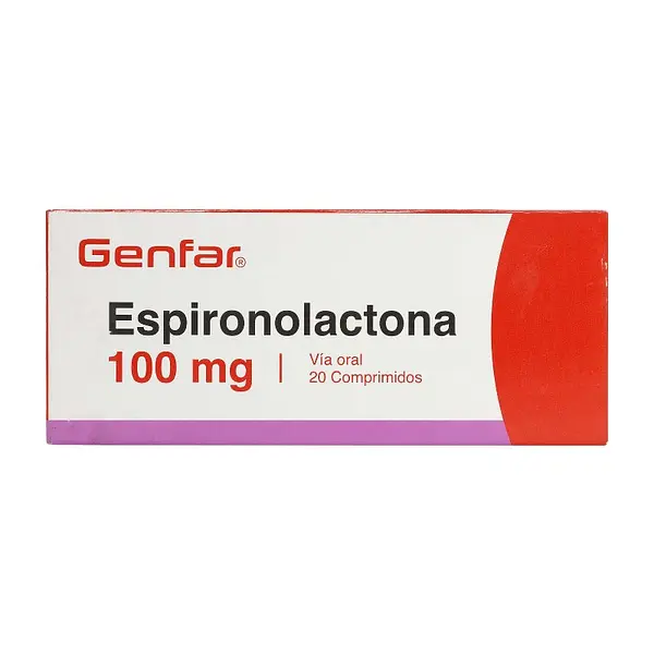 Espironolactona 100 mg 20 tabletas GF