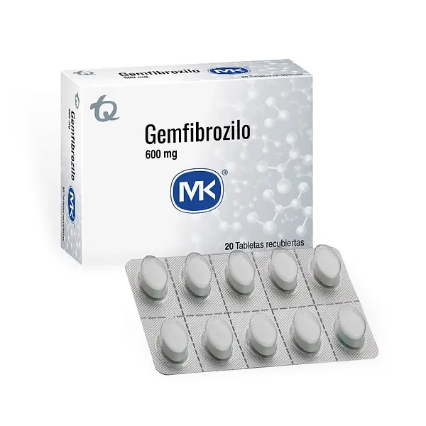 Gemfibrozilo 600 mg 20 tabletas MK