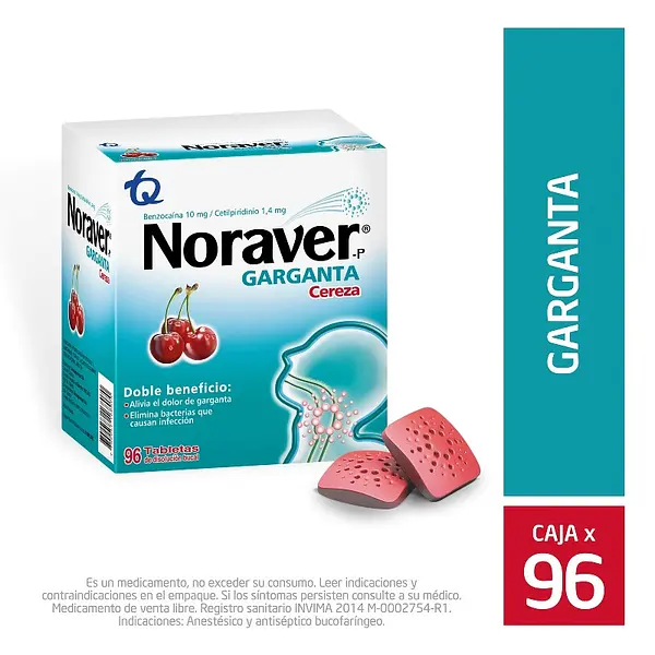 Noraver Cereza 96 pastillas